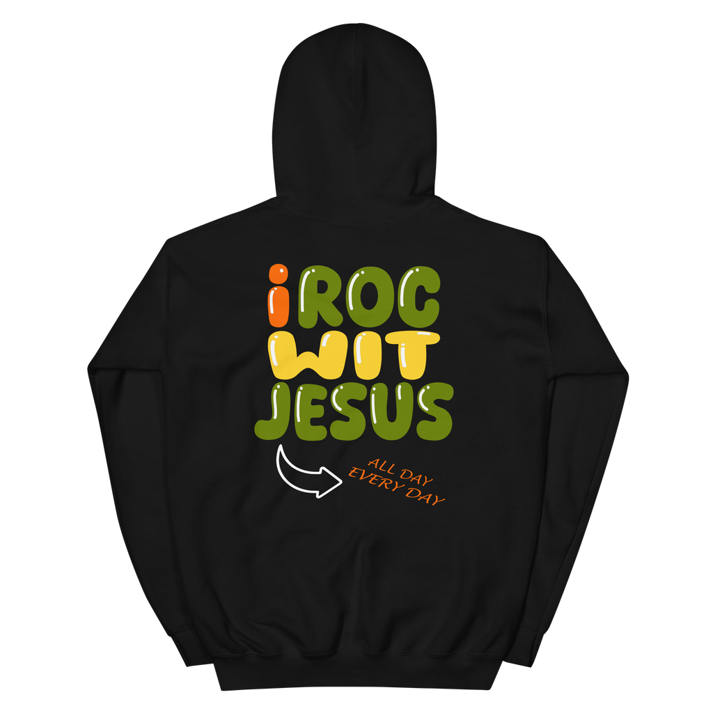 i Roc Wit Jesus Bubble Letter Hoodie