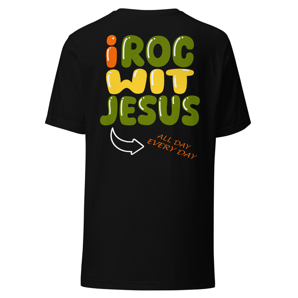 i Roc Wit Jesus Bubble Letter t-shirt