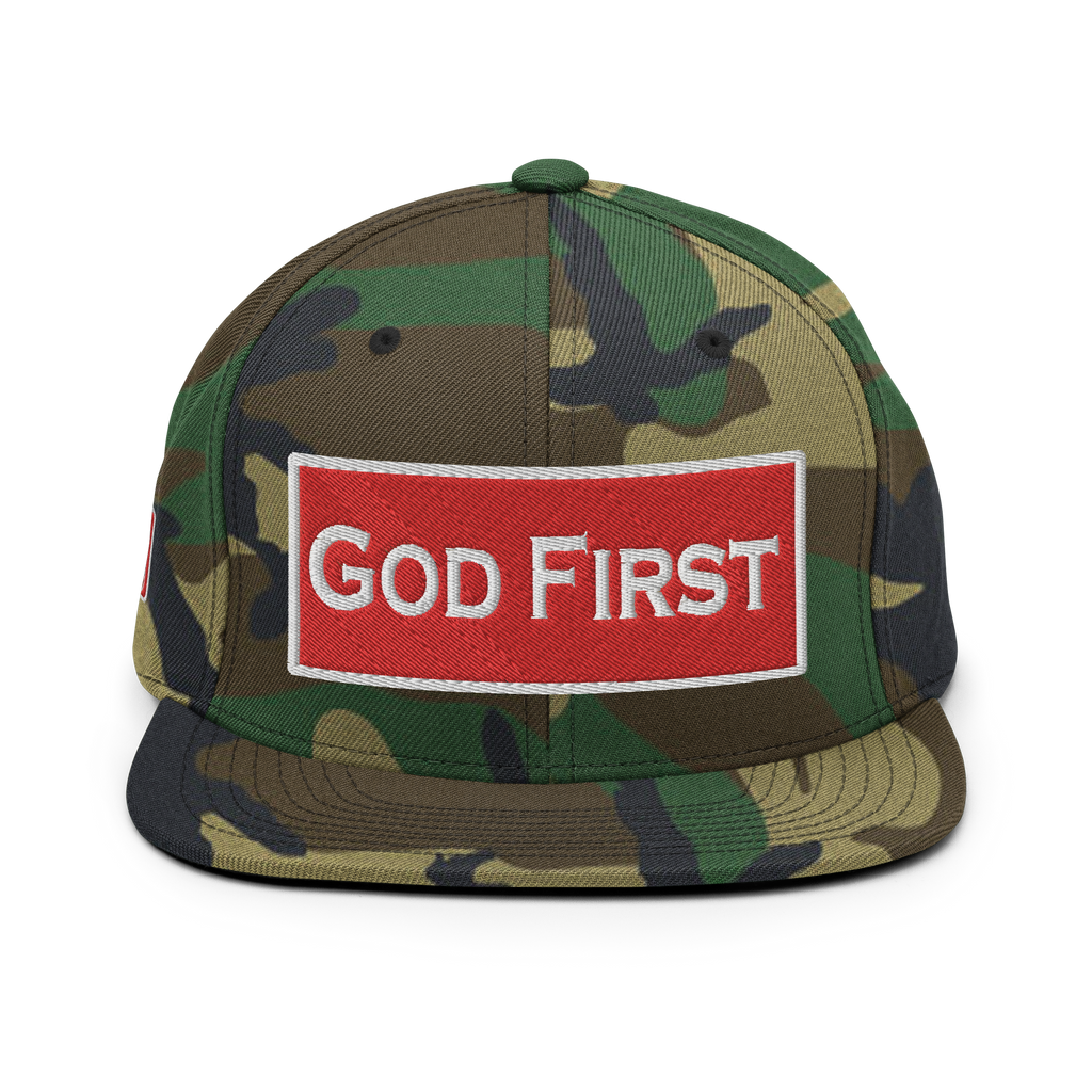 "GOD FIRST" Snapback "CAMO"