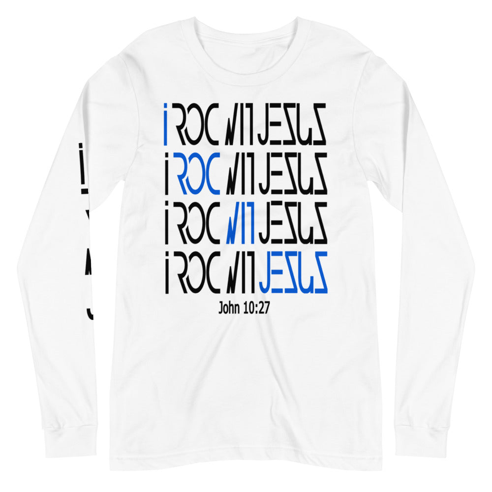 i ROC WIT JESUS Wht Unisex Long Sleeve Tee