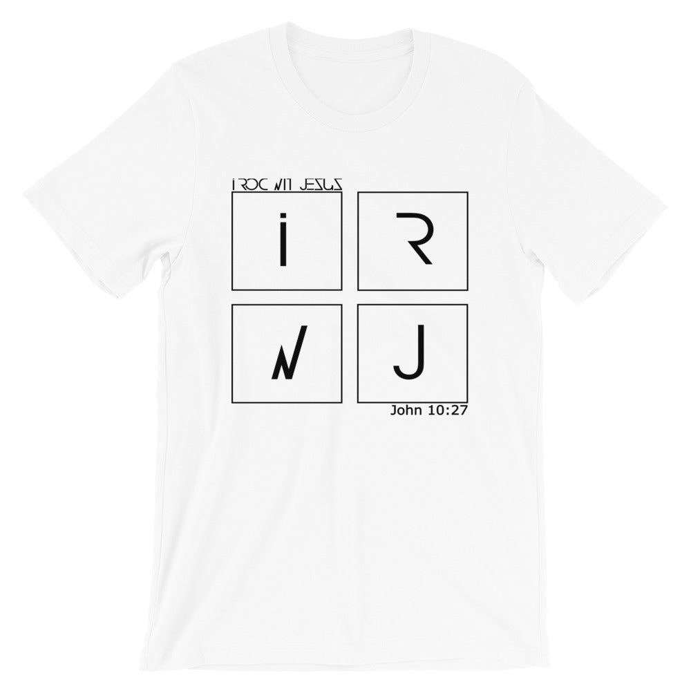 i ROC WIT JESUS Four Box Short-Sleeve Wht Unisex