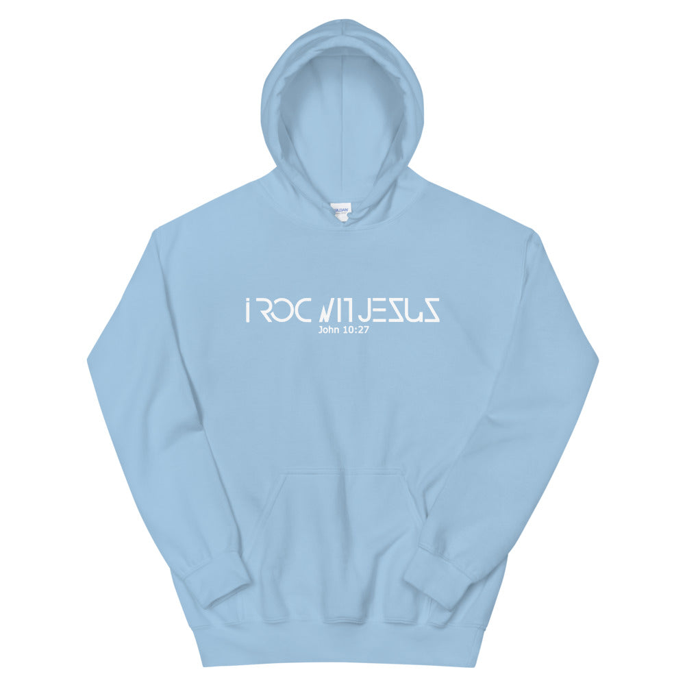 "i ROC WIT JESUS" Hoodie "LIGHT BLUE