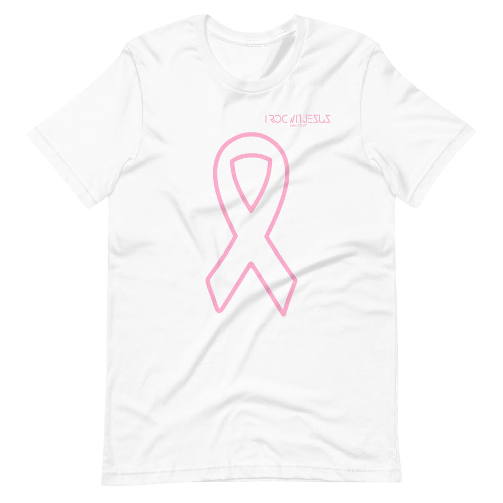 BREAST CANCER i ROC WIT JESUS AWARENESS WHT TEE