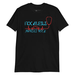 I ROC WIT JESUS NURSES ROCK Short-Sleeve Blk Unisex T-Shirt