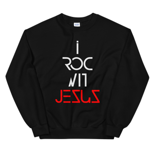 "i ROC WIT JESUS BIG & BOLD" Sweatshirt "BLACK"