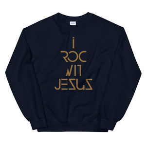 "i Roc Wit Jesus BIG & BOLD" Sweatshirt "NAVY"