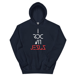 "i ROC WIT JESUS BIG & BOLD" Hoodie "NAVY"