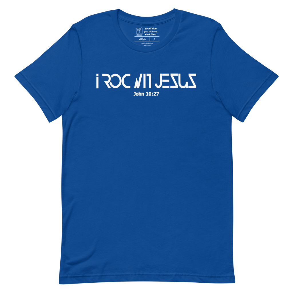 "i ROC WIT JESUS" Classic T-Shirt "BLUE"